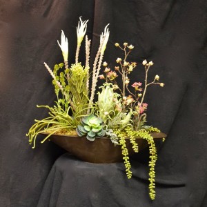 Bloomsbury Market Curled Reed with Budding Branches Mixed Centerpiece in Pot BLMS1279